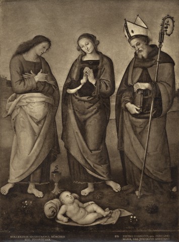 Hanfstaengl — Pietro Vannucci, gen. Perugino. Maria, das Jesuskind anbetend — insieme